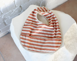 Waterproof Bib | Ginger Stripe