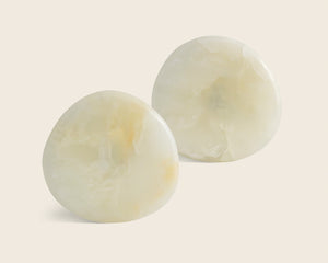 Black Blaze | Marble Coaster Set of 2 | White Onyx
