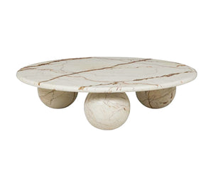 Vitrine Sphere Marble Table | Brown Vein