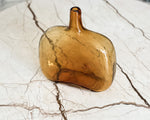 Large Handmade Glass Bottle Vase | Ochre