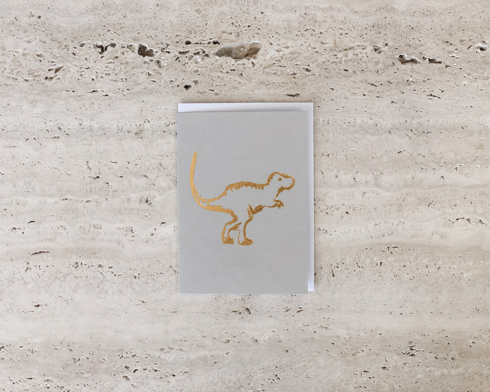 Gold Dinosaur Card