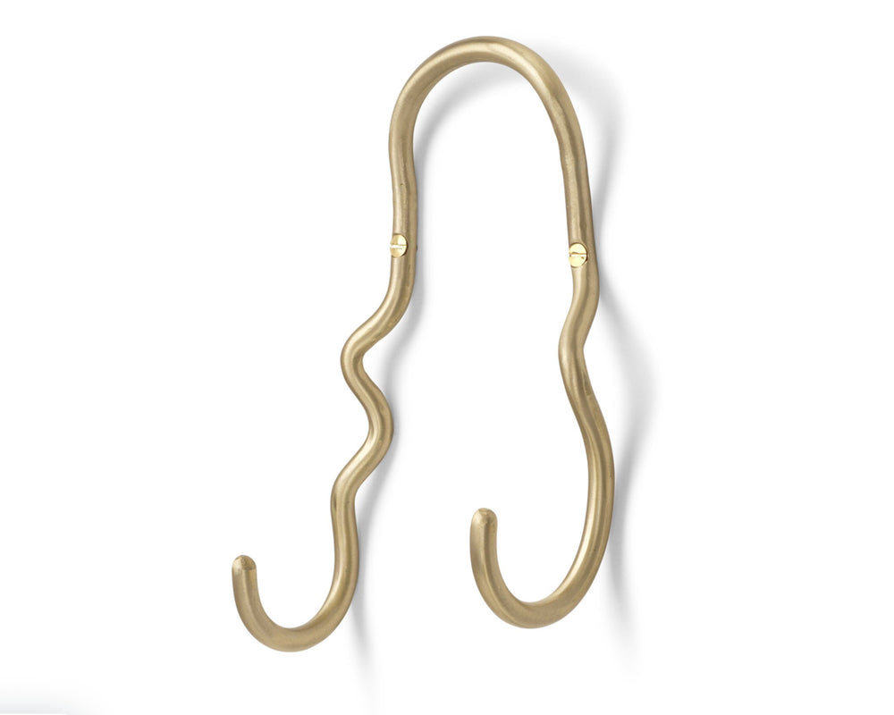 Ferm Living | Brass Curvature Hook | Double