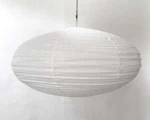 Wabi Linen Shade | Oval | White | 60cm