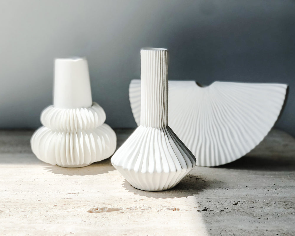 Pleated Bud Vase