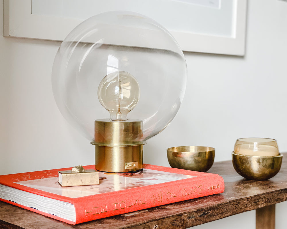 Hubsch | Table Lamp | Glass & Brass