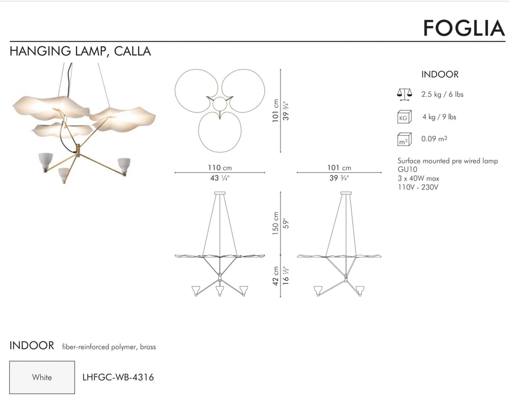 foglia calla - 3 Kenneth Cobonpue Foglia Light | Calla – ORNAMENT