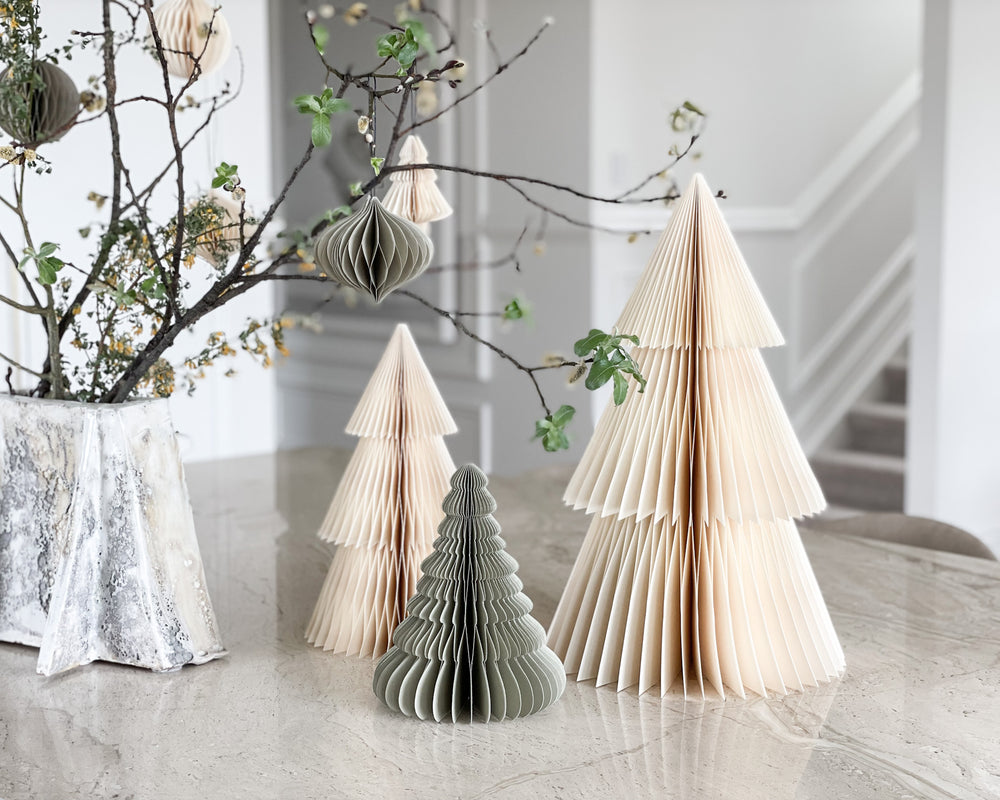 Luxe Paper Tree Decoration | Ivory | 45cm