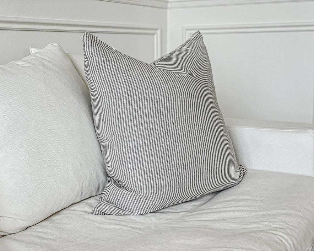Piha Striped Linen Cushion
