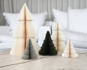 Standing Paper Tree Christmas Decoration | Pine | 20cm