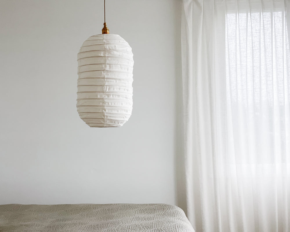 Wabi Linen Shade | Lantern | Off White | 30 x 50
